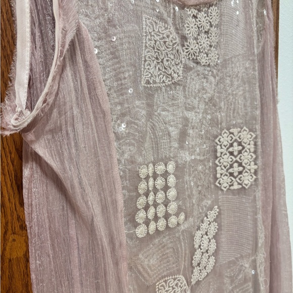 Simply Couture Mauve Embroidered Midi Dress - Picture 4 of 5